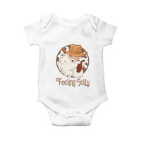 Black Cowboy Santa Christmas Baby Onesie Feeling Jolly - Wonder Print Shop