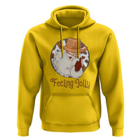 Black Cowboy Santa Christmas Hoodie Feeling Jolly - Wonder Print Shop