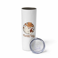 Black Cowboy Santa Christmas Skinny Tumbler Feeling Jolly - Wonder Print Shop