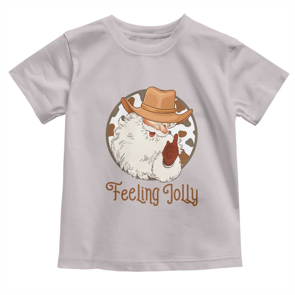 Black Cowboy Santa Christmas Toddler T Shirt Feeling Jolly - Wonder Print Shop