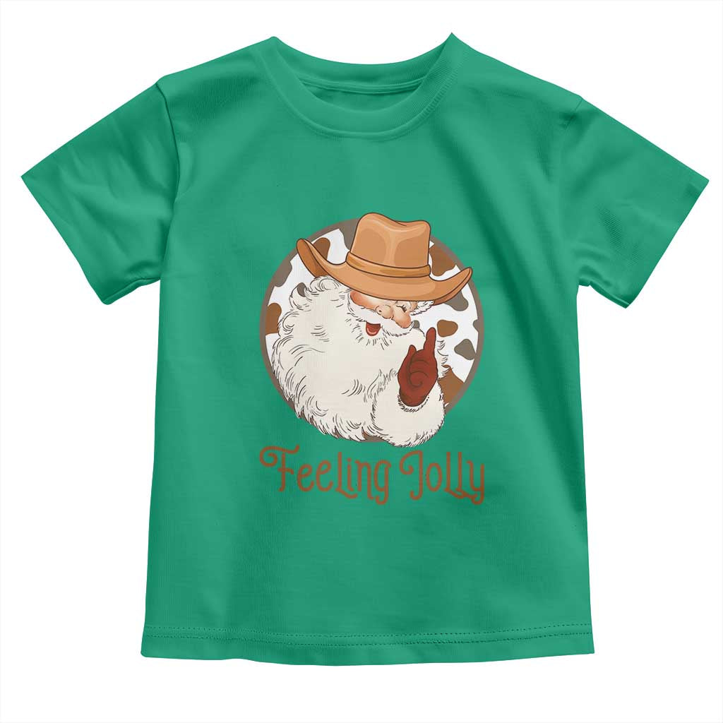 Black Cowboy Santa Christmas Toddler T Shirt Feeling Jolly - Wonder Print Shop
