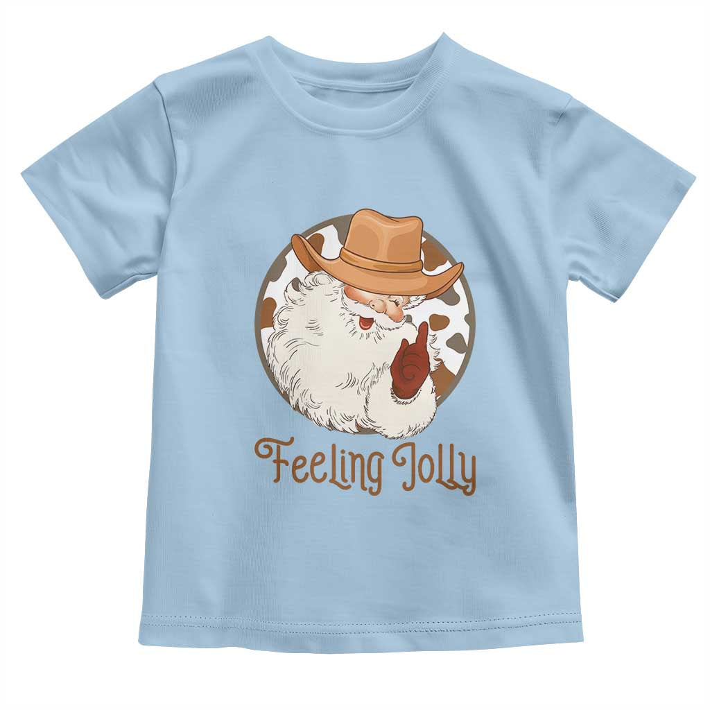 Black Cowboy Santa Christmas Toddler T Shirt Feeling Jolly - Wonder Print Shop