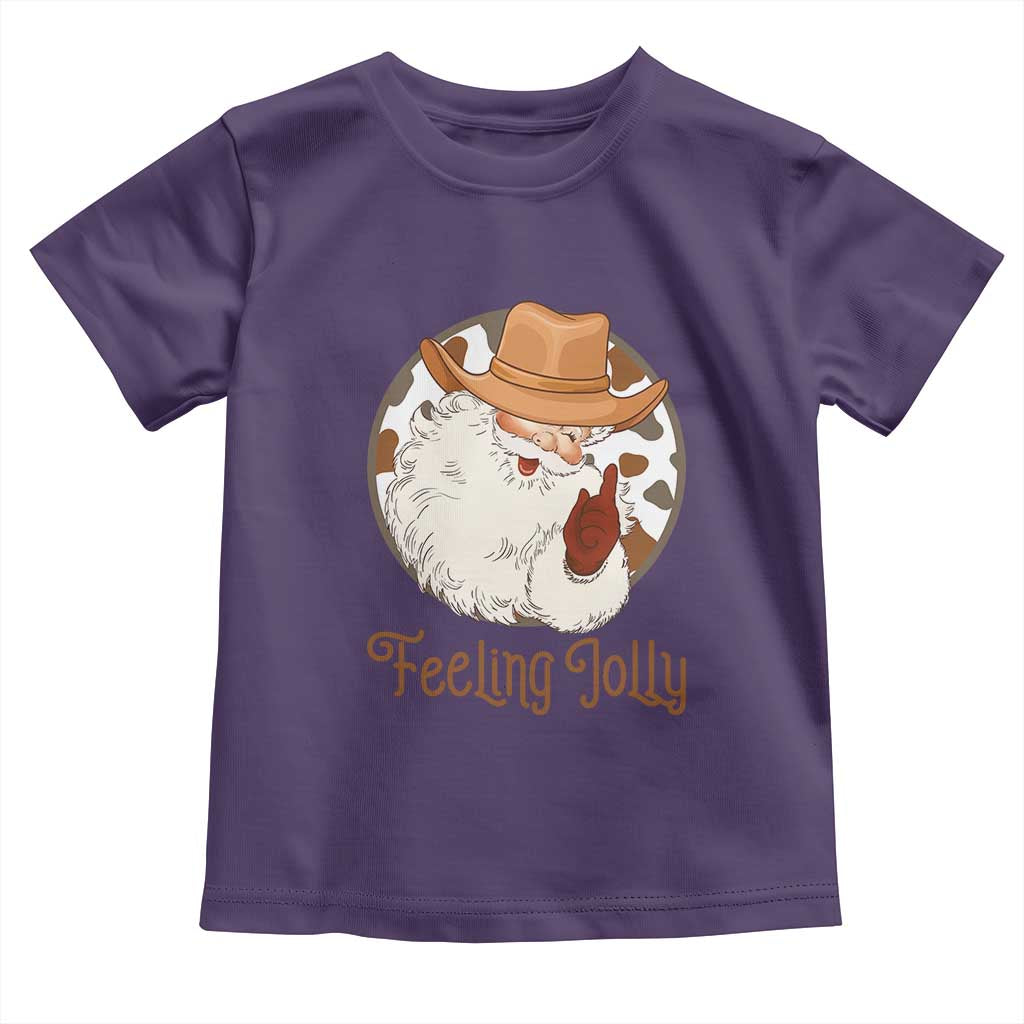Black Cowboy Santa Christmas Toddler T Shirt Feeling Jolly - Wonder Print Shop