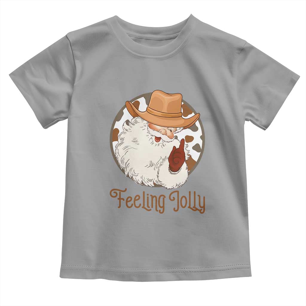Black Cowboy Santa Christmas Toddler T Shirt Feeling Jolly - Wonder Print Shop