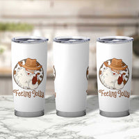 Black Cowboy Santa Christmas Tumbler Cup Feeling Jolly - Wonder Print Shop