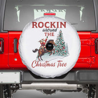 Cowboy Santa Western Christmas Spare Tire Cover Rockin Around The Xmas Tree - Wonder Print Shop