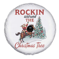 Cowboy Santa Western Christmas Spare Tire Cover Rockin Around The Xmas Tree - Wonder Print Shop
