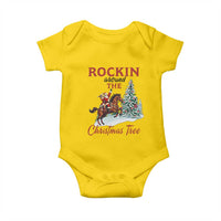 Cowboy Santa Western Christmas Baby Onesie Rockin Around The Xmas Tree - Wonder Print Shop