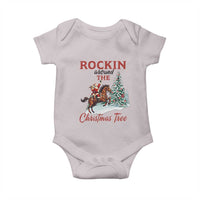 Cowboy Santa Western Christmas Baby Onesie Rockin Around The Xmas Tree - Wonder Print Shop