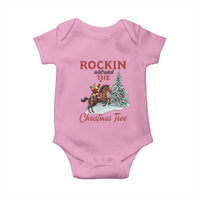Cowboy Santa Western Christmas Baby Onesie Rockin Around The Xmas Tree - Wonder Print Shop