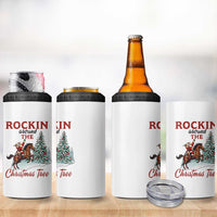Cowboy Santa Western Christmas 4 in 1 Can Cooler Tumbler Rockin Around The Xmas Tree - Wonder Print Shop