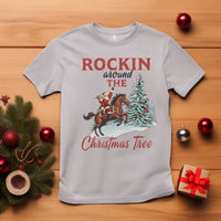 Cowboy Santa Western Christmas T Shirt Rockin Around The Xmas Tree - Wonder Print Shop