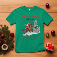 Cowboy Santa Western Christmas T Shirt Rockin Around The Xmas Tree - Wonder Print Shop