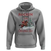 Cowboy Santa Western Christmas Hoodie Rockin Around The Xmas Tree - Wonder Print Shop