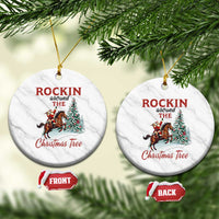 Cowboy Santa Western Christmas Ceramic Ornament Rockin Around The Xmas Tree - Wonder Print Shop