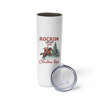 Cowboy Santa Western Christmas Skinny Tumbler Rockin Around The Xmas Tree - Wonder Print Shop