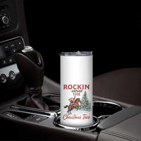 Cowboy Santa Western Christmas Skinny Tumbler Rockin Around The Xmas Tree - Wonder Print Shop