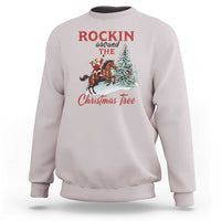 Cowboy Santa Western Christmas Sweatshirt Rockin Around The Xmas Tree - Wonder Print Shop