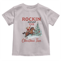 Cowboy Santa Western Christmas Toddler T Shirt Rockin Around The Xmas Tree - Wonder Print Shop