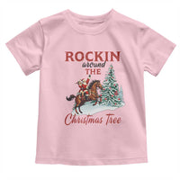 Cowboy Santa Western Christmas Toddler T Shirt Rockin Around The Xmas Tree - Wonder Print Shop