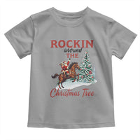 Cowboy Santa Western Christmas Toddler T Shirt Rockin Around The Xmas Tree - Wonder Print Shop