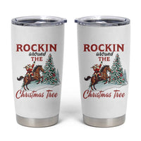 Cowboy Santa Western Christmas Tumbler Cup Rockin Around The Xmas Tree - Wonder Print Shop