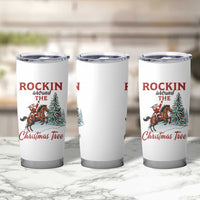 Cowboy Santa Western Christmas Tumbler Cup Rockin Around The Xmas Tree - Wonder Print Shop