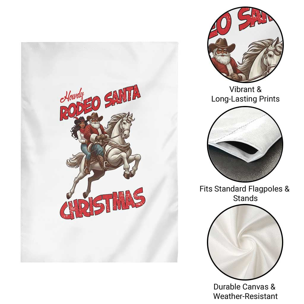 Black Cowboy Santa Christmas Garden Flag African American Western - Wonder Print Shop