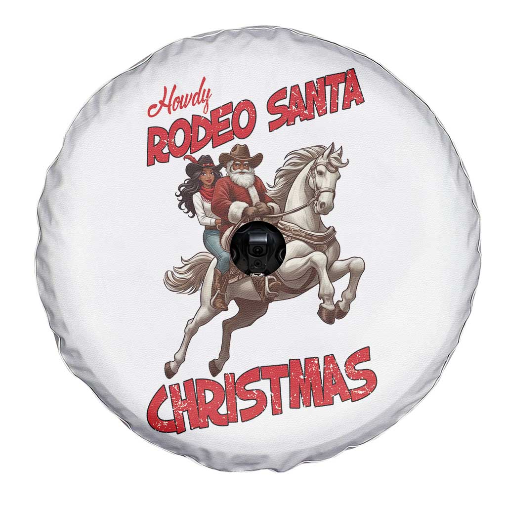 Black Cowboy Santa Christmas Spare Tire Cover African American Western - Wonder Print Shop