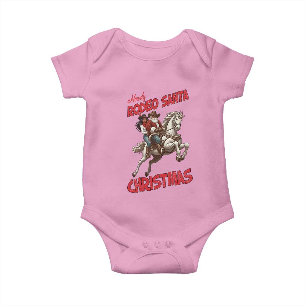Black Cowboy Santa Christmas Baby Onesie African American Western - Wonder Print Shop