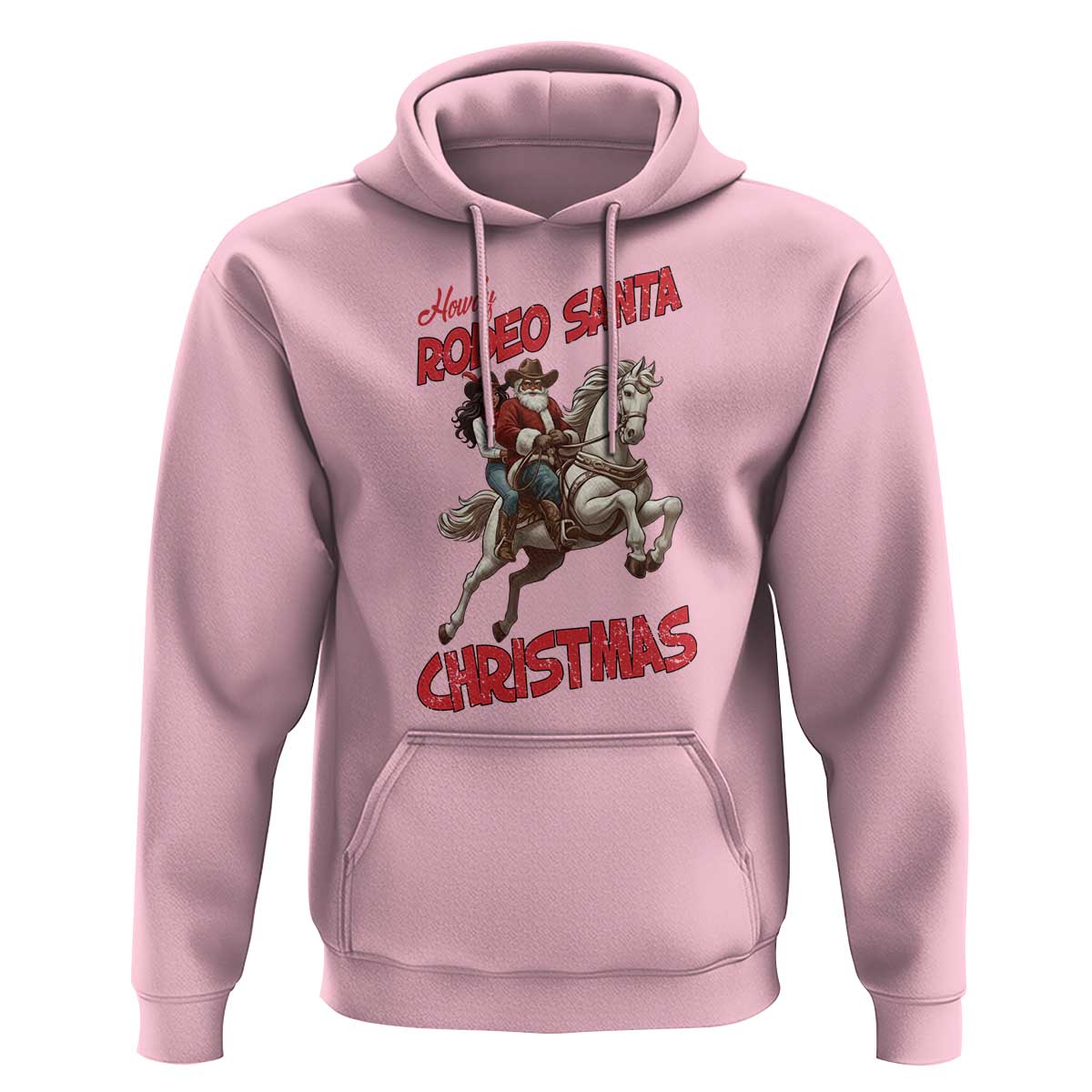Black Cowboy Santa Christmas Hoodie African American Western - Wonder Print Shop