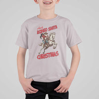 Black Cowboy Santa Christmas T Shirt For Kid African American Western - Wonder Print Shop