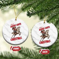 Black Cowboy Santa Christmas Ceramic Ornament African American Western - Wonder Print Shop