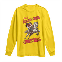 Black Cowboy Santa Christmas Long Sleeve Shirt African American Western - Wonder Print Shop