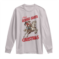 Black Cowboy Santa Christmas Long Sleeve Shirt African American Western - Wonder Print Shop