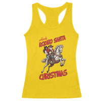 Black Cowboy Santa Christmas Racerback Tank Top African American Western - Wonder Print Shop