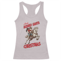 Black Cowboy Santa Christmas Racerback Tank Top African American Western - Wonder Print Shop