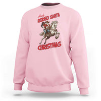 Black Cowboy Santa Christmas Sweatshirt African American Western - Wonder Print Shop