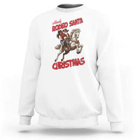Black Cowboy Santa Christmas Sweatshirt African American Western - Wonder Print Shop