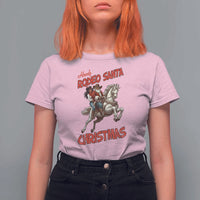 Black Cowboy Santa Christmas T Shirt For Women African American Western - Wonder Print Shop