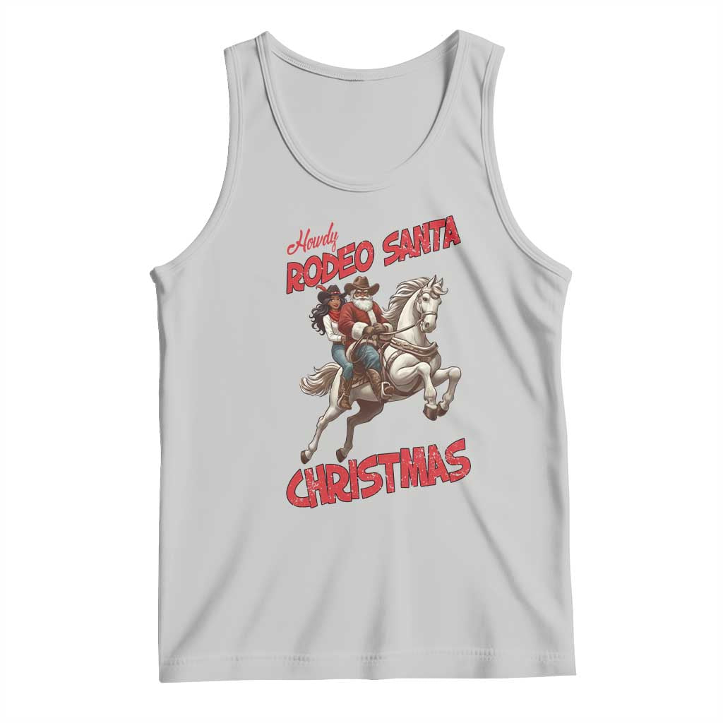 Black Cowboy Santa Christmas Tank Top African American Western - Wonder Print Shop