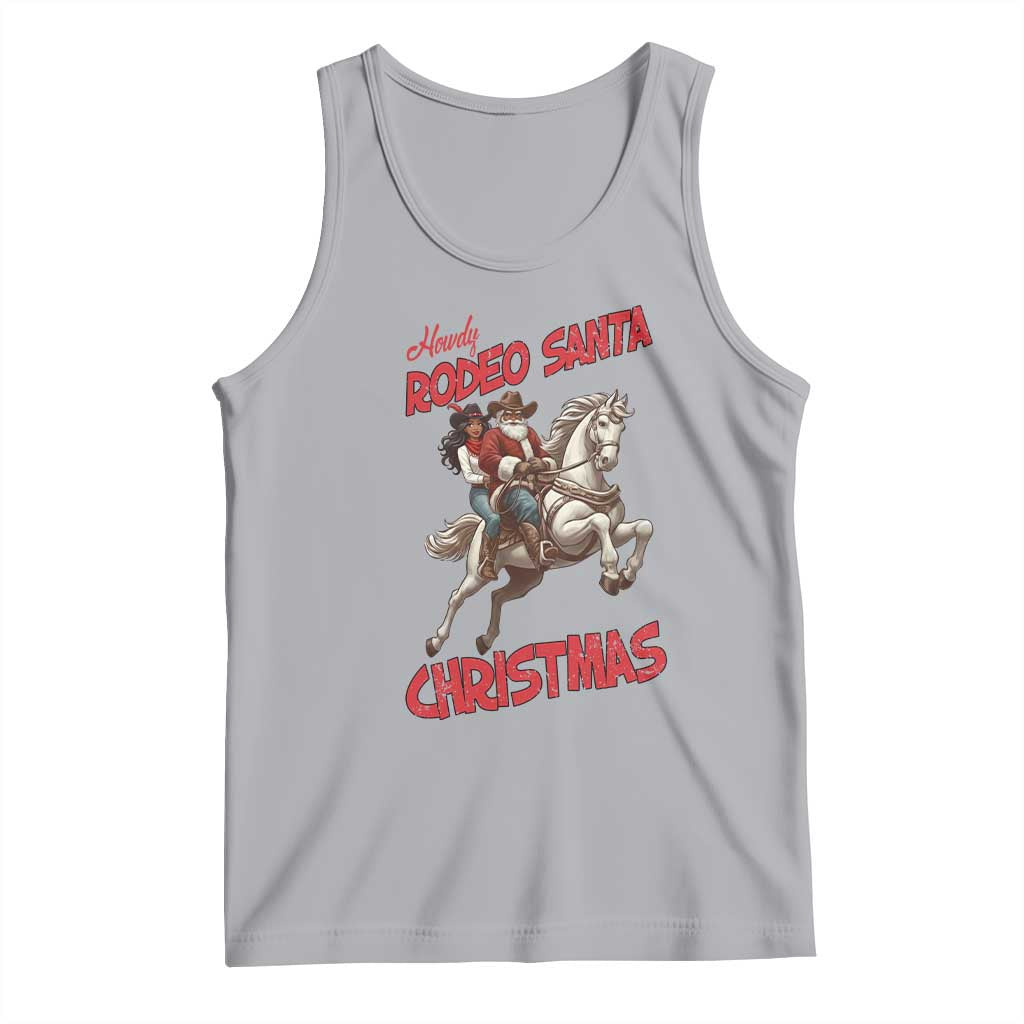 Black Cowboy Santa Christmas Tank Top African American Western - Wonder Print Shop