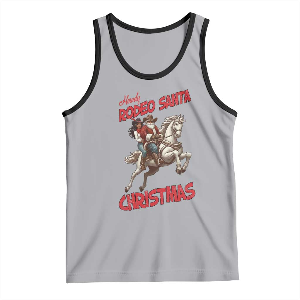Black Cowboy Santa Christmas Tank Top African American Western - Wonder Print Shop