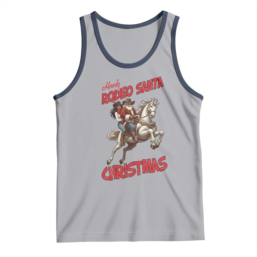 Black Cowboy Santa Christmas Tank Top African American Western - Wonder Print Shop