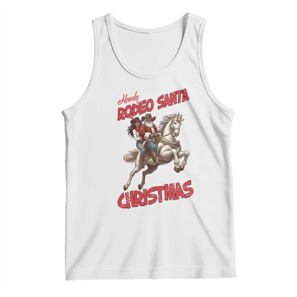 Black Cowboy Santa Christmas Tank Top African American Western - Wonder Print Shop