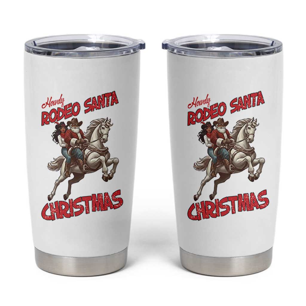 Black Cowboy Santa Christmas Tumbler Cup African American Western - Wonder Print Shop