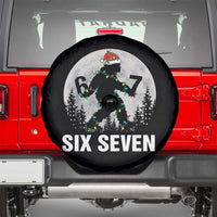 67 Six Seven Spare Tire Cover Funny Bigfoot Christmas Sasquatch Moon - Wonder Print Shop