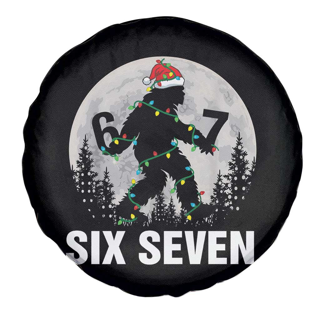67 Six Seven Spare Tire Cover Funny Bigfoot Christmas Sasquatch Moon - Wonder Print Shop
