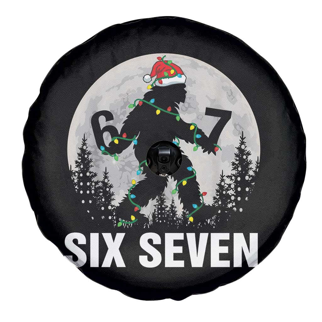 67 Six Seven Spare Tire Cover Funny Bigfoot Christmas Sasquatch Moon - Wonder Print Shop