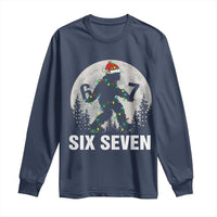 67 Six Seven Long Sleeve Shirt Funny Bigfoot Christmas Sasquatch Moon - Wonder Print Shop